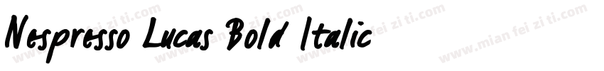 Nespresso Lucas Bold Italic字体转换